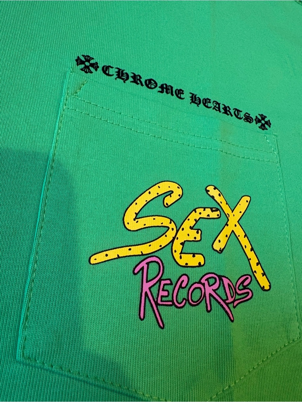 Chrome Hearts Green Pocket Tee with Yellow & Pink Graphic - Picture 2 of 9